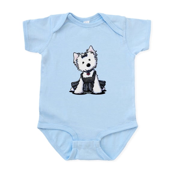CafePress - Kiniart Westie LBD Infant Bodysuit - Baby Light Bodysuit, Size Newborn - 24 Months