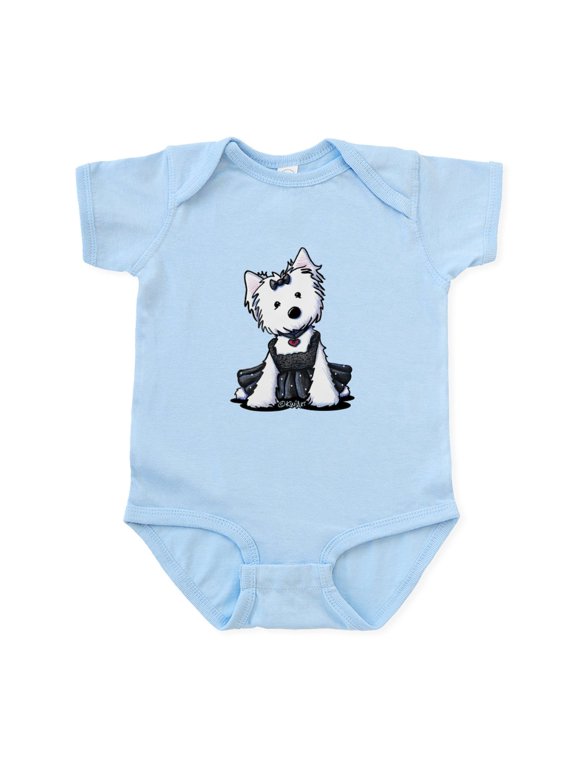 - Kiniart Westie LBD Infant Bodysuit - Baby Light Bodysuit, Size Newborn - 24 Months