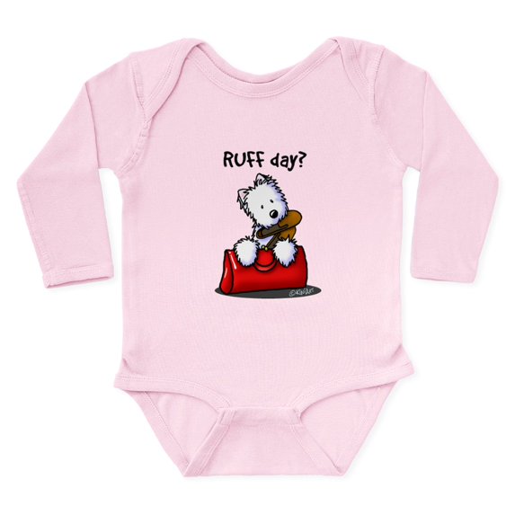 CafePress - Kiniart Westie RUFF Da Long Sleeve Infant Bodysuit - Long Sleeve Cotton Baby Bodysuit