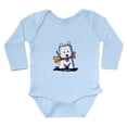thumbnail image 1 of CafePress - Kiniart Westie With Bone - Long Sleeve Cotton Baby Bodysuit, 1 of 4