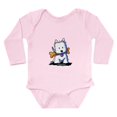 thumbnail image 1 of CafePress - Kiniart Westie With Bone - Long Sleeve Cotton Baby Bodysuit, 1 of 4