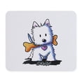 thumbnail image 1 of CafePress - Kiniart Westie With Bone - Non-slip Rubber Mousepad, Gaming Mouse Pad, 1 of 6