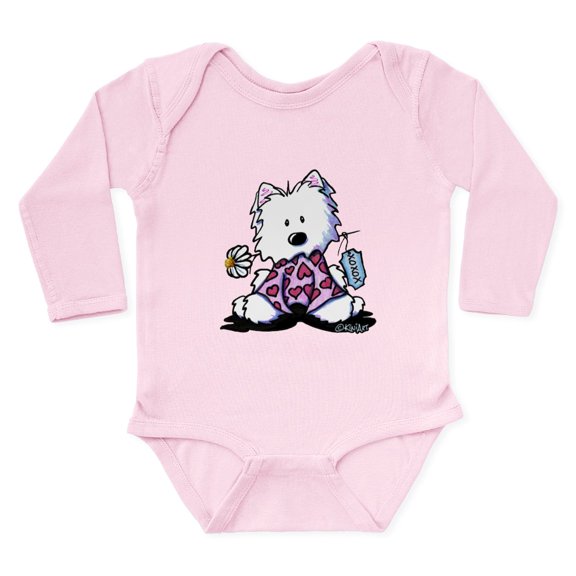 CafePress - Kiniart Westie XOXO - Long Sleeve Cotton Baby Bodysuit