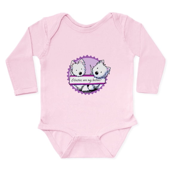CafePress - Kiniart Westies Bestie Long Sleeve Infant Bodysuit - Long Sleeve Cotton Baby Bodysuit