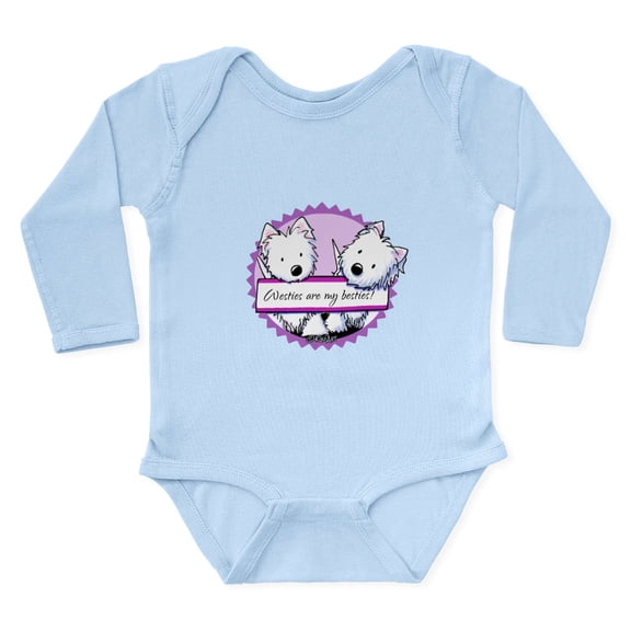 CafePress - Kiniart Westies Bestie Long Sleeve Infant Bodysuit - Long Sleeve Cotton Baby Bodysuit