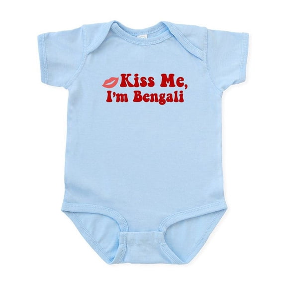 CafePress - Kiss Me, I'm Bengali. Infant Bodysuit - Baby Light Bodysuit, Size Newborn - 24 Months