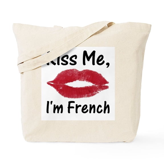 CafePress - Kiss Me, I'm French Tote Bag - Unisex Canvas Tote Bag, Beige, 1-Piece