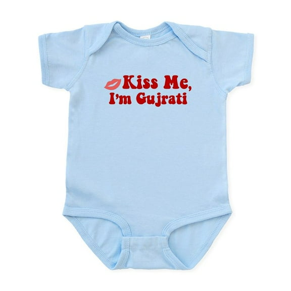CafePress - Kiss Me, I'm Gujrati. Infant Bodysuit - Baby Light Bodysuit, Size Newborn - 24 Months