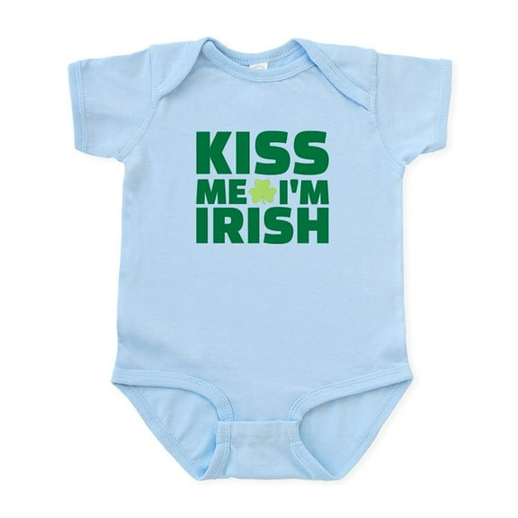 CafePress - Kiss Me I'm Irish Shamrock Infant Bodysuit - Baby Light Bodysuit, Size Newborn - 24 Months