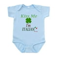 thumbnail image 1 of CafePress - Kiss Me, I'm Italian Infant Bodysuit - Baby Light Bodysuit, Size Newborn - 24 Months, 1 of 4