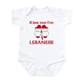 thumbnail image 1 of CafePress - Kiss Me I'm Lebanese Infant Bodysuit - Baby Light Bodysuit, Size Newborn - 24 Months, 1 of 4