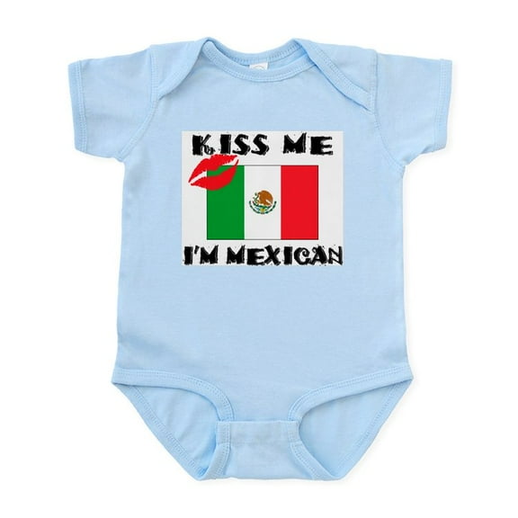 CafePress - Kiss Me I'm Mexican Infant Bodysuit - Baby Light Bodysuit, Size Newborn - 24 Months