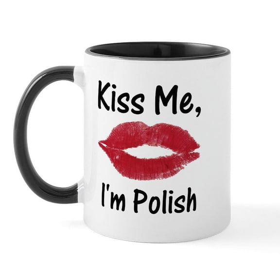CafePress - Kiss Me, I'm Polish Mug - 11 oz Ceramic Mug - Novelty Coffee Tea Cup