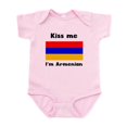 thumbnail image 1 of CafePress - Kiss Me Im Armenian Body Suit - Baby Light Bodysuit, Size Newborn - 24 Months, 1 of 4
