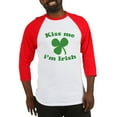 thumbnail image 1 of CafePress - Kiss Me Im Irish St Patricks Day Baseball Jersey - Cotton Baseball Jersey, 3/4 Raglan Sleeve Shirt, 1 of 4