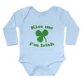 thumbnail image 1 of CafePress - Kiss Me Im Irish St Patricks Day Body Suit - Long Sleeve Cotton Baby Bodysuit, 1 of 4