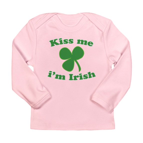 CafePress - Kiss Me Im Irish St Patricks Day Long Sleeve T Shi - Long Sleeve Infant T-Shirt