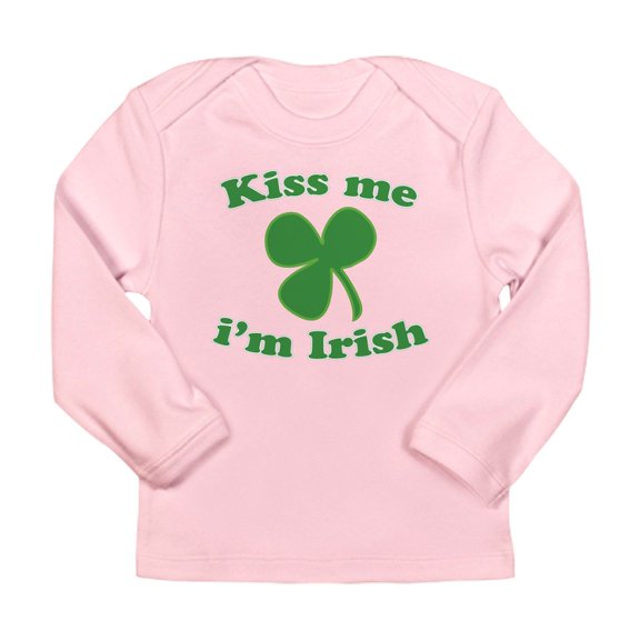 CafePress - Kiss Me Im Irish St Patricks Day Long Sleeve T Shi - Long Sleeve Infant T-Shirt