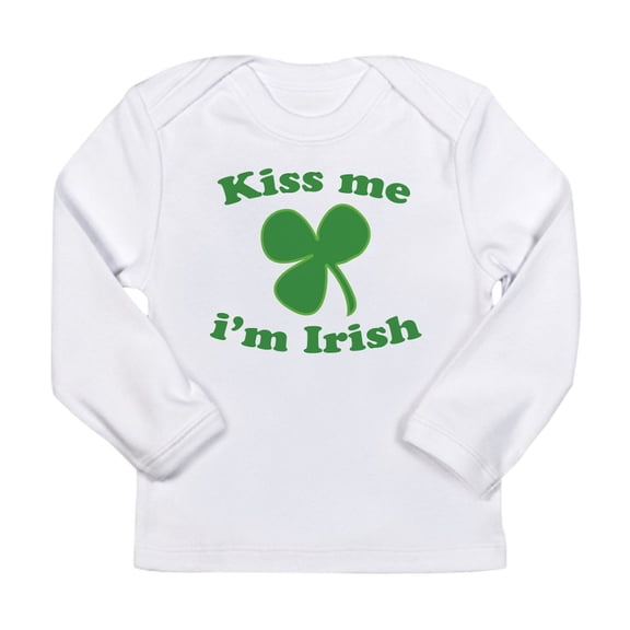 CafePress - Kiss Me Im Irish St Patricks Day Long Sleeve T Shi - Long Sleeve Infant T-Shirt