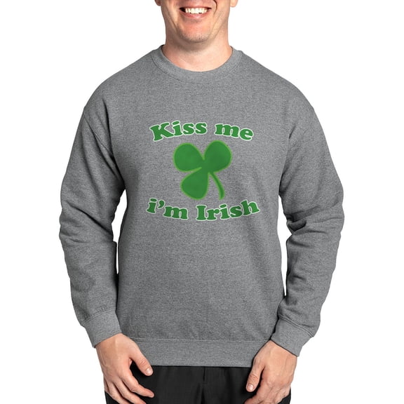 CafePress - Kiss Me Im Irish St Patricks Day Sweatshirt - Crew Neck Sweatshirt