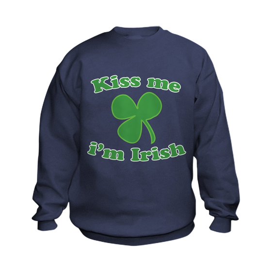CafePress - Kiss Me Im Irish St Patricks Day Sweatshirt - Kids Sweatshirt, Youth Crew Neck Sweatshirt
