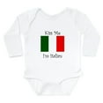 thumbnail image 1 of CafePress - Kiss Me Im Italian Body Suit - Long Sleeve Cotton Baby Bodysuit, 1 of 4
