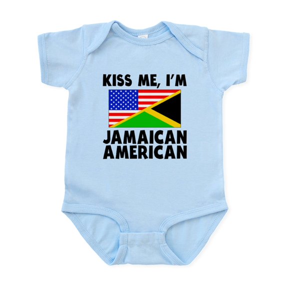 CafePress - Kiss Me Im Jamaican American Body Suit - Baby Light Bodysuit, Size Newborn - 24 Months