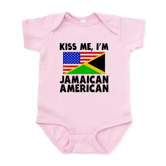CafePress - Kiss Me Im Jamaican American Body Suit - Baby Light Bodysuit, Size Newborn - 24 Months