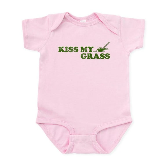 CafePress - Kiss My Grass Infant Bodysuit - Baby Light Bodysuit, Size Newborn - 24 Months