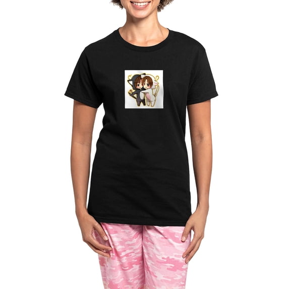 CafePress - Kitty Brothers (Romano And Italy Hetalia) Pajam - Women's Short Sleeve Print T-Shirt and Pants Dark Cotton Pajama Set