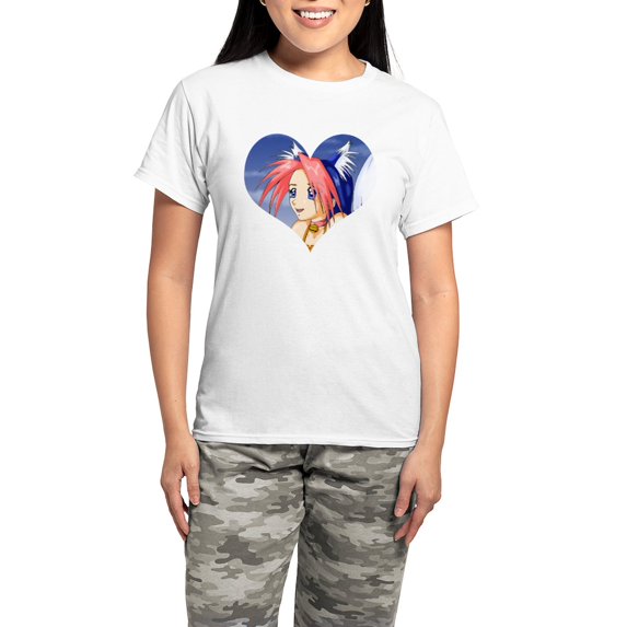 CafePress - Kitty D Women's Light Pajamas - Women's Short Sleeve Print T-Shirt and Pants Light Cotton Pajama Set