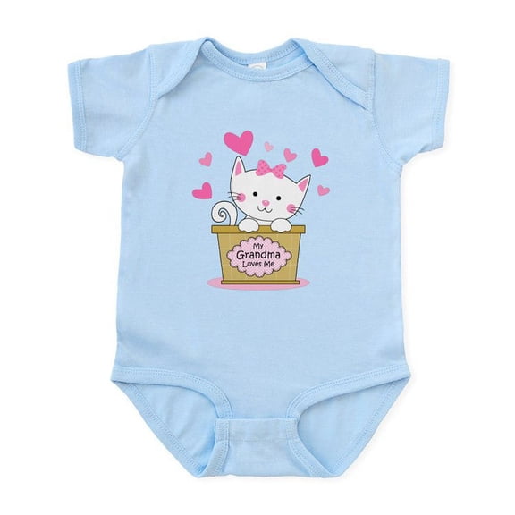 CafePress - Kitty Grandma Loves Me Infant Bodysuit - Baby Light Bodysuit, Size Newborn - 24 Months