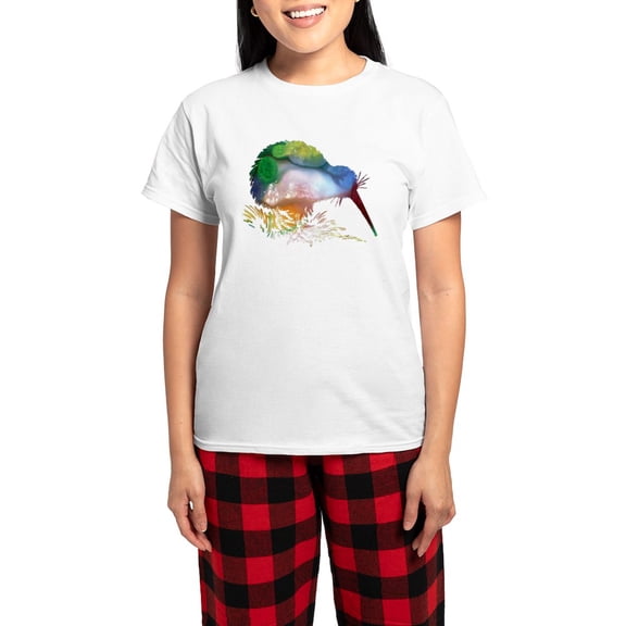 CafePress - Kiwi Women's Light Pajamas - Women's Short Sleeve Print T-Shirt and Pants Light Cotton Pajama Set