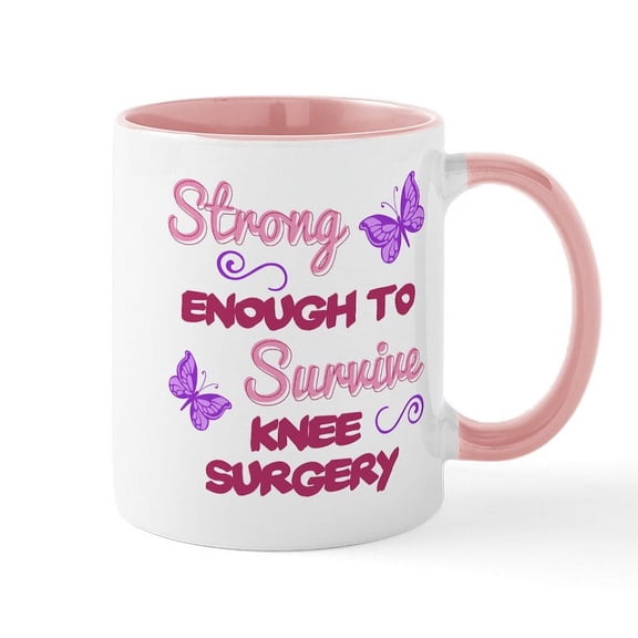 CafePress - Knee Surgery Strong Mugs - 11 oz Ceramic Mug - Novelty Coffee Tea Cup