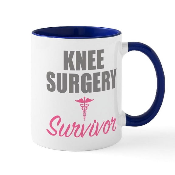 CafePress - Knee Surgery Survivor Mugs - 11 oz Ceramic Mug - Novelty Coffee Tea Cup
