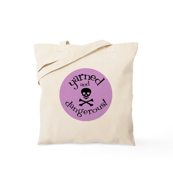 CafePress - Knit Sassy Yarned & Dangerous! Tote Bag - Unisex Canvas Tote Bag, Beige, 1-Piece