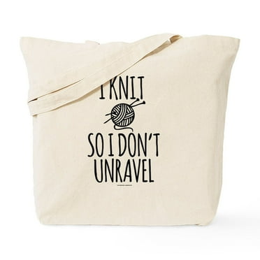 CafePress - Knit So I Don't Unravel Tote Bag - Unisex Canvas Tote Bag, Beige, 1-Piece