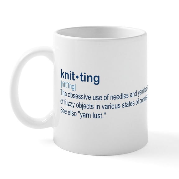 CafePress - Knit Ting Mugs - 11 oz Ceramic Mug - Novelty Coffee Tea Cup