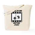 thumbnail image 1 of CafePress - Knitting Stunts Tote Bag - Unisex Canvas Tote Bag, Beige, 1-Piece, 1 of 7