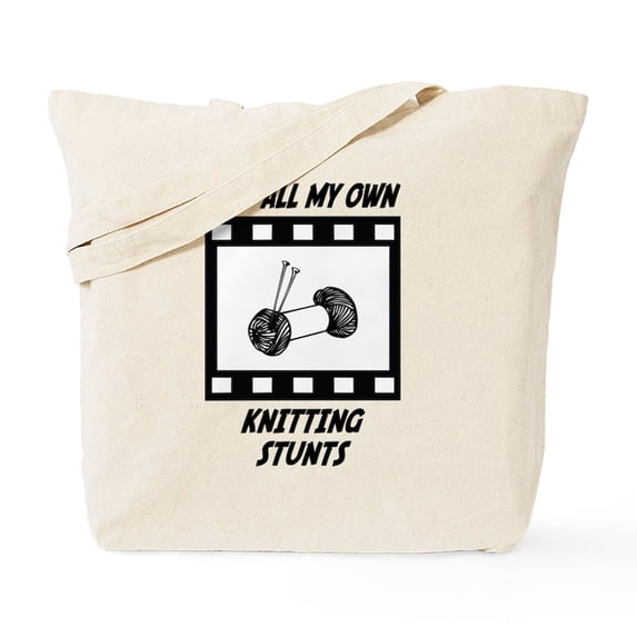CafePress - Knitting Stunts Tote Bag - Unisex Canvas Tote Bag, Beige, 1-Piece