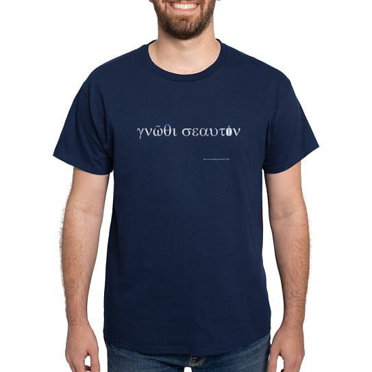 CafePress - Know Thyself Dark T Shirt - Men's Classic Cotton T-Shirts