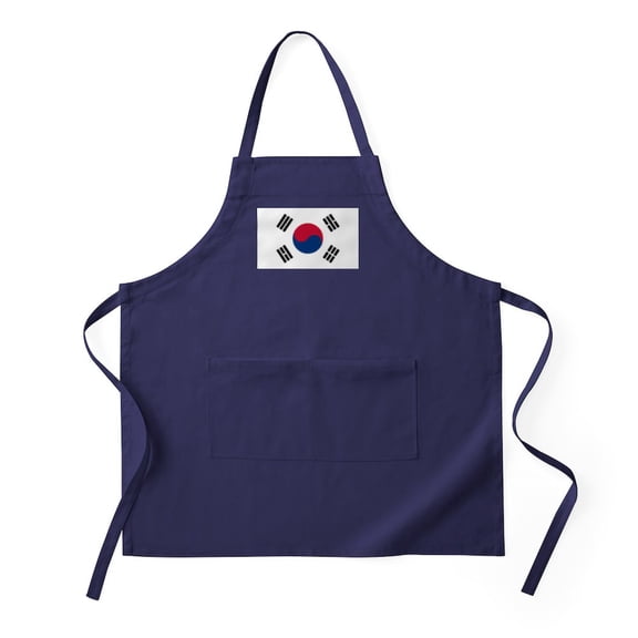 CafePress - Korean Flag Apron (Dark) - Kitchen Apron with Pockets, Grilling Apron, Baking Apron