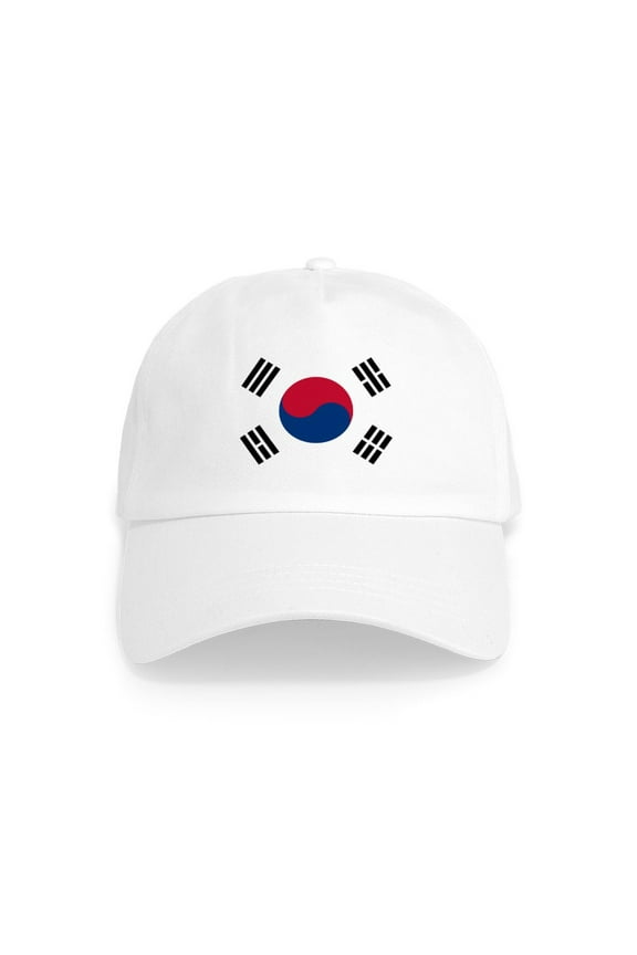 - Korean Flag Cap - Adjustable 100% Brushed Unisex Casual Cotton Baseball Cap, Beige, 1