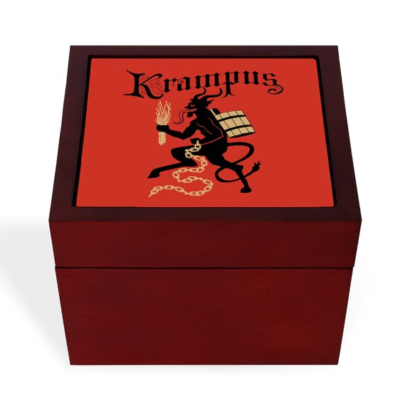 CafePress - Krampus - Keepsake Box, Finished Hardwood Jewelry Box, Velvet Lined Memento Box