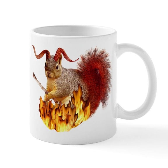 CafePress - Krampus Squirrel Mug - 11 oz Ceramic Mug - Novelty Coffee Tea Cup