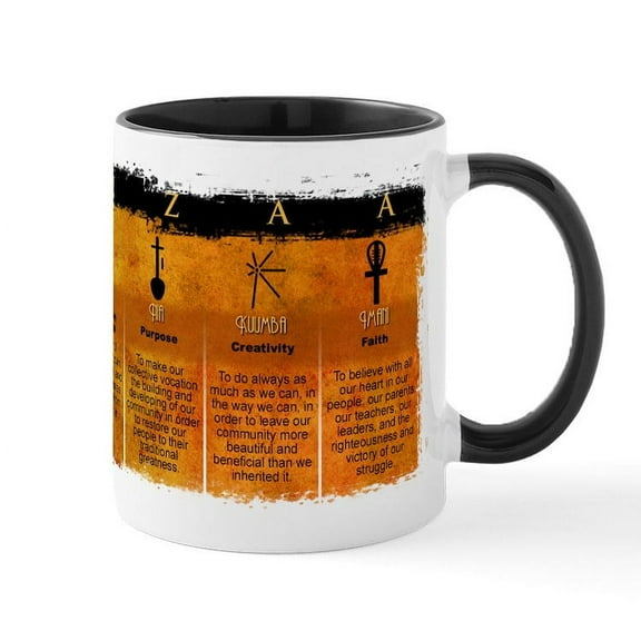 CafePress - Kwanzaa Principles Mug - 11 oz Ceramic Mug - Novelty Coffee Tea Cup