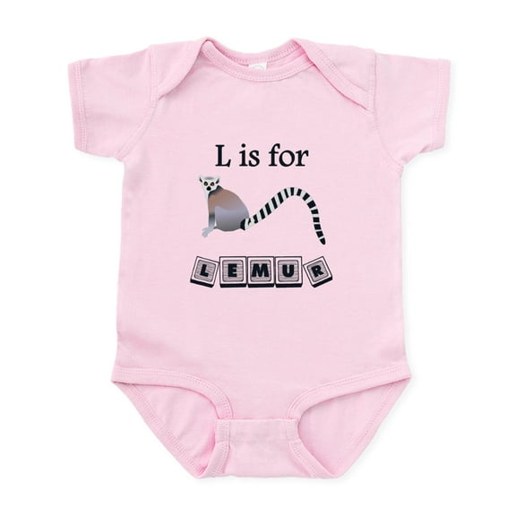 CafePress - L Is For Lemur Body Suit - Baby Light Bodysuit, Size Newborn - 24 Months