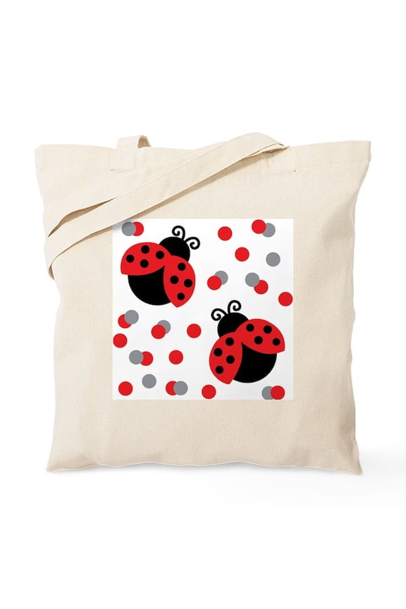 - LADYBUG DUO Tote Bag - Unisex Canvas Tote Bag, Beige, 1-Piece