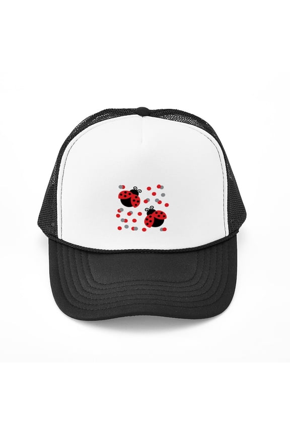 - LADYBUG DUO - Adjustable Unisex Printed Trucker Hat with Mesh Back