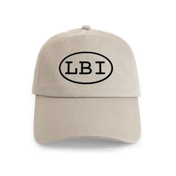 CafePress - LBI Oval Cap - Adjustable 100% Brushed Unisex Casual Cotton Baseball Cap, Beige, 1